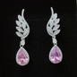 Pink Zirconia Drop Earrings