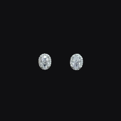 Oval Zirconia Studs