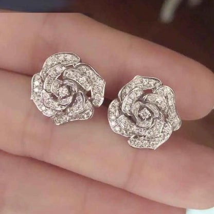 Rose Zirconia Studs