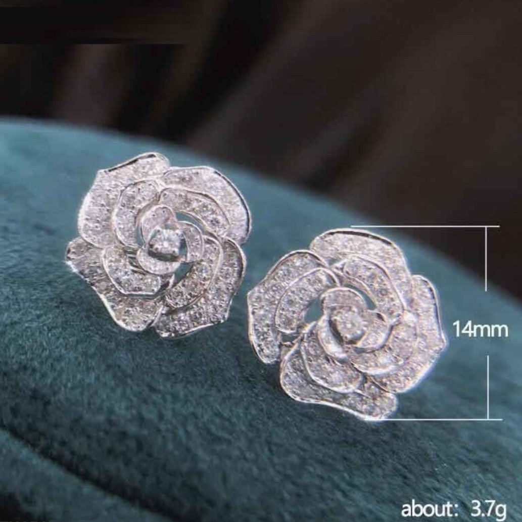 Rose Zirconia Studs