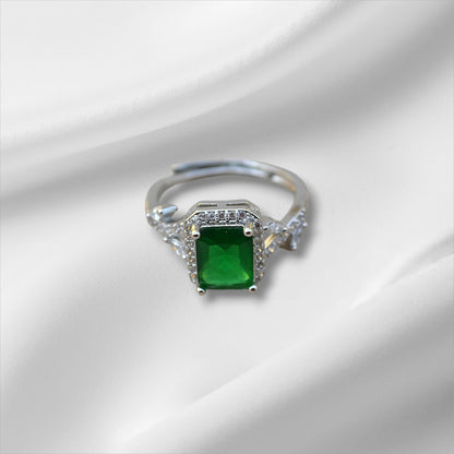 Green Zirconia Adjustable Ring