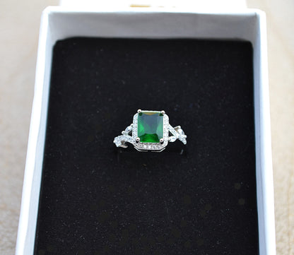 Green Zirconia Adjustable Ring